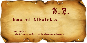 Wenczel Nikoletta névjegykártya